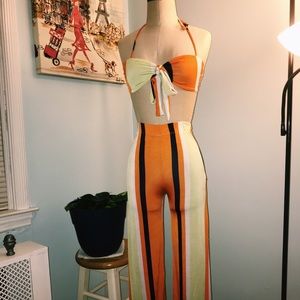 Crop Halter and Pant Set